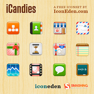 iCandies Icon Set: 60 Free Icons For Your User Interfaces and Apps