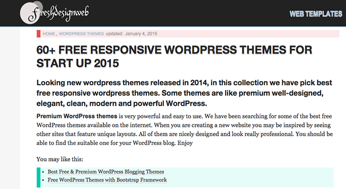 60+ Free Responsive WordPress Themes for Start Up 2015